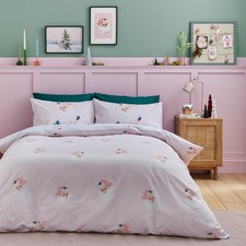 Image of Catherine Lansfield Vintage Christmas Santa Reversible Double Duvet Cover Set w