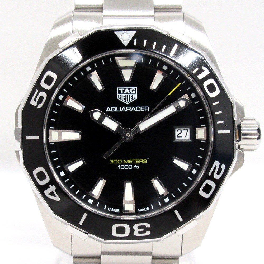 TAG Heuer Aquaracer WAY111A Men's Quartz Watch Black Dial KR229403