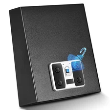 Biometric Gun Safe, Quick Access Hand Gun Safes with Fingerprint Scanner, Eas...
