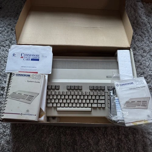 Commodore 128 Personal Computer Keyboard Boxed with Manual and Power Supply
