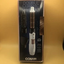 Conair Double Ceramic 3-in-1 Hot Air Brush Dry As You Style New Distressed Box