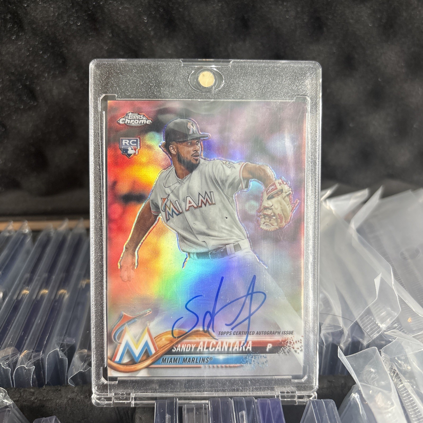 2018 Topps Chrome Rookie RC Auto Refractor /499 Sandy Alcantara #RA-SA