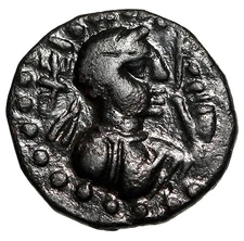 Soter Megas Issue of Kushan Empire Hemidrachm "King on Horseback" Good Very Fine