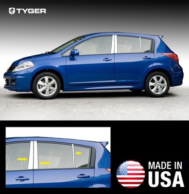 TYGER For 2007-2012 Nissan Versa Hatchback 6PC Stainless Steel Pillar Post