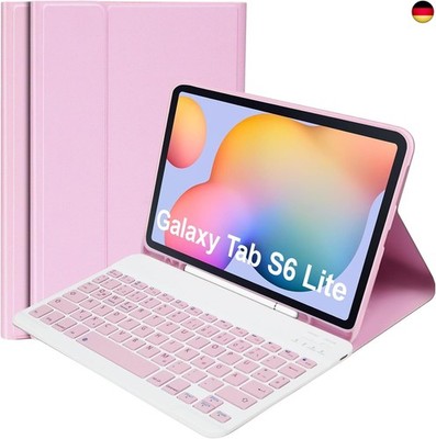 Hülle mit Tastatur für Samsung Galaxy Tab S6 Lite 2024/2022/2020, Schutzhülle mi