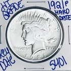 1921 P HIGH RELIEF SILVER PEACE DOLLAR AUTHENTIC HI GRADE U.S.MINT KEY DATE 5401