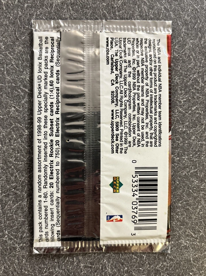 1998-99 UPPER DECK UD IONIX Basketball Fctory Sealed Pack x 1 Michael Jordan - Image 2 of 4