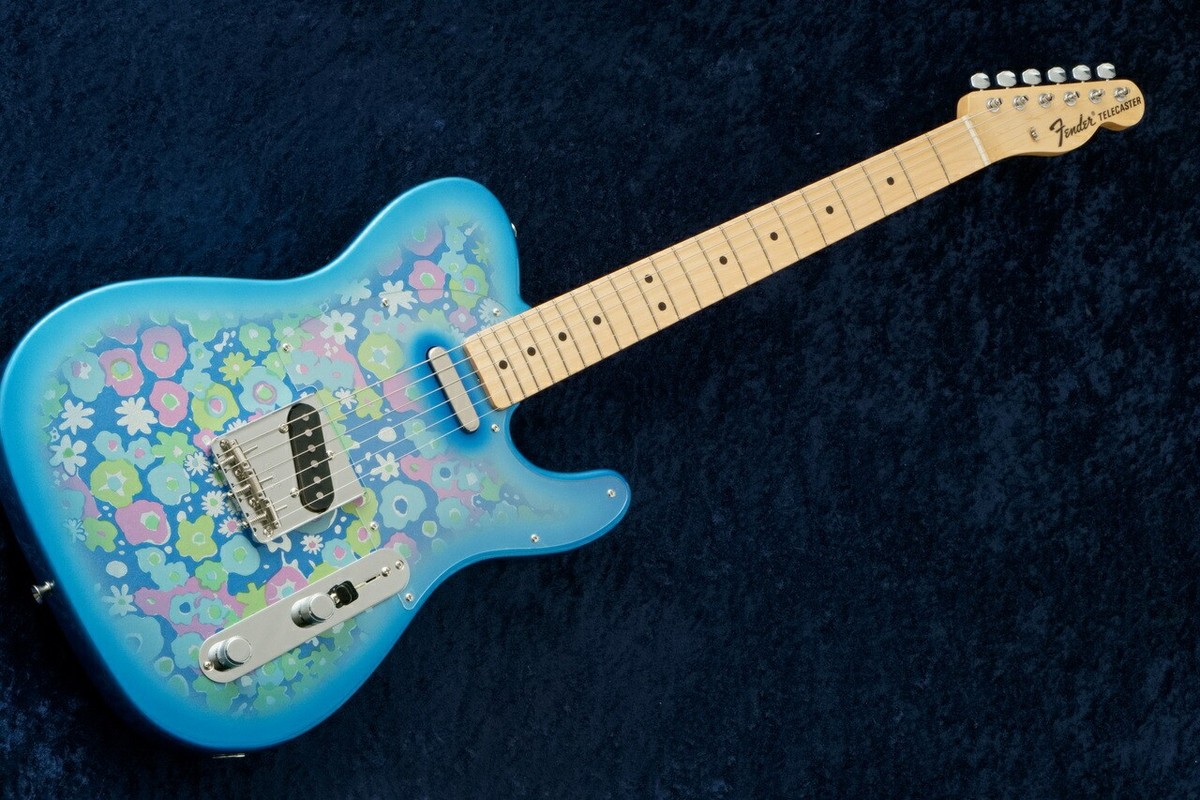 ギター Fender Japan Blue Flower Telecaster Fender Made in Japan Limited Telecaster Blue Flower with Gig