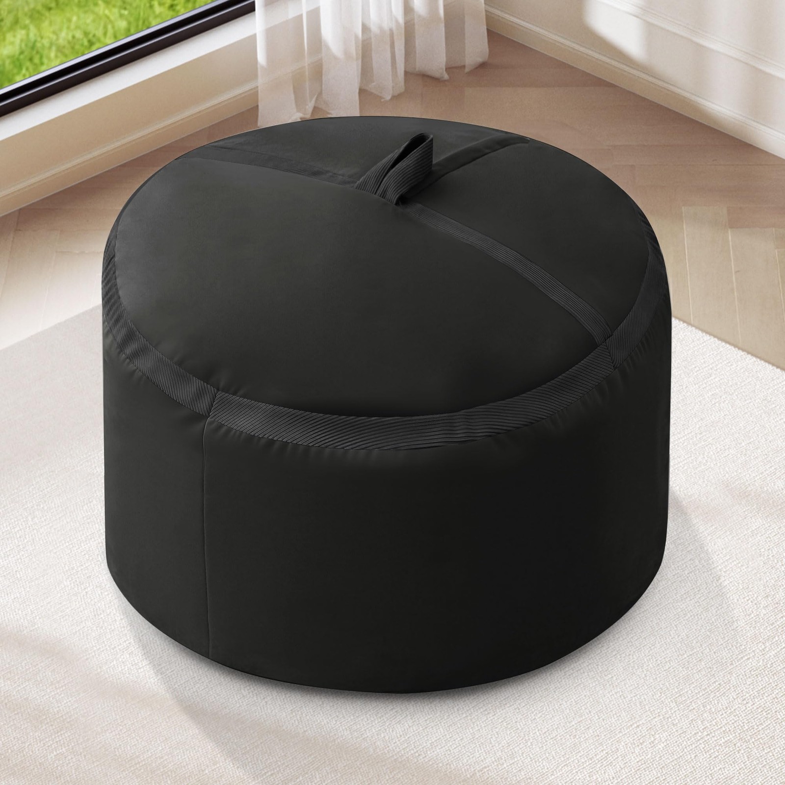3ft Bean Bag Chair Giant Bean Bag Chairs for Adults with Memory Foam Filled, ...