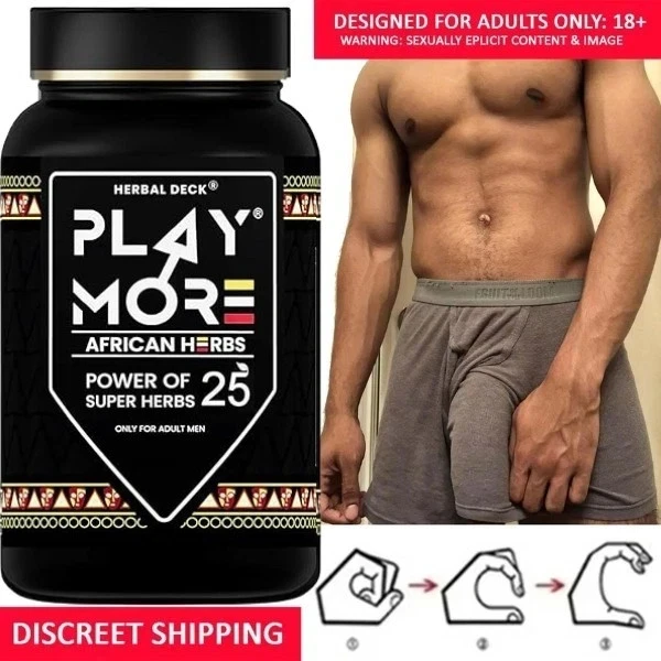HERBAL DECK African Herbal Stamina Powder Play More Formula for Mens Vitality free shipping