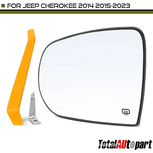 Mirror Glass with Heated & Power Adjust for Jeep KL Cherokee 2014-2023 Driver