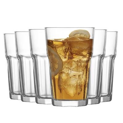 LAV 12x Aras Longdrinkgläser Wasser Saft Cocktail Becher 300ml klar