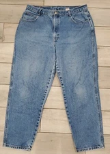 Vintage Gitano High-Waisted Light-Wash Tapered Mom Jeans for Women, 18 Short