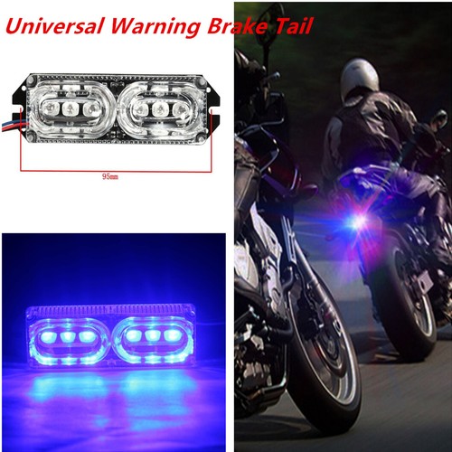 Motorcycle Brake Turn Signal Blue LED Lamp Warning Tail Flash Emergency Light - Picture 18 of 19
