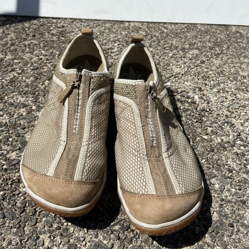 MERRELL LORELEI Zip Deep Tan Sneakers Shoes Womens Size 8 J35218 Zip Up - Picture 2 of 9