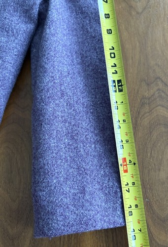 VTG LC Tailorwear England Girls Wool Swing Coat Purple Size 7 Half Button Lined - Picture 14 of 14
