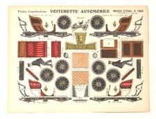 Imagerie D  Epinal No1369 Voiturette Automobile, Petites Construction paper model