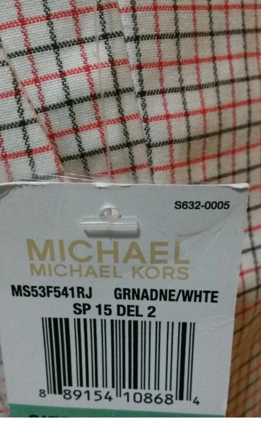 NUOVO! MICHAEL Michael Kors pantaloni skinny stampa a griglia taglia 8 12 16