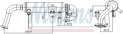 KÜHLER,ABGASRÜCKFÜHRUNG NISSENS 989482 FÜR ALFA ROMEO,FIAT,OPEL,SAAB,S