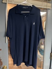 SALE! X-Large RALPH LAUREN POLO short sleeve SHIRT dress blue great condition