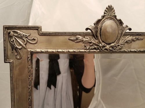 Antique Austrian Continental Silver Mirror - Picture 4 of 7