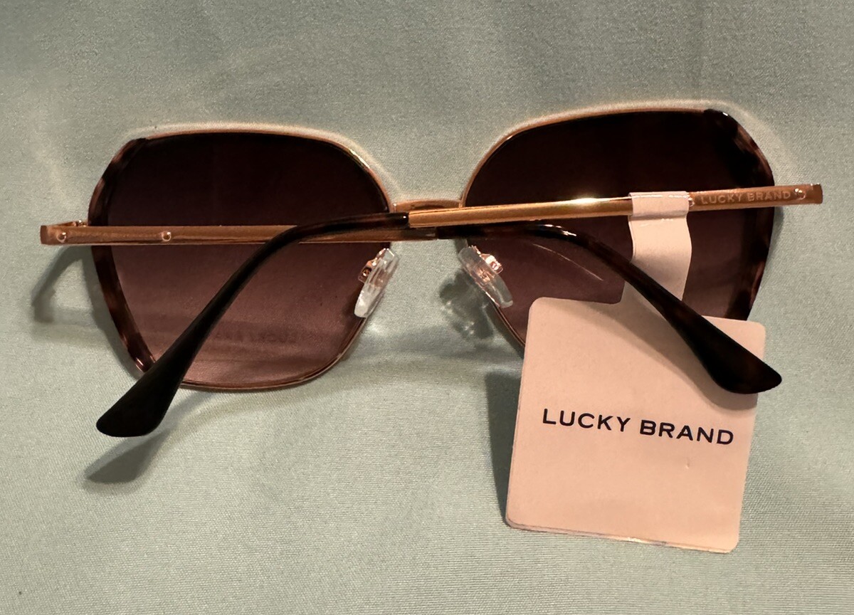 Lucky Brand Women’s Rose Gold Metal Round Frame Sunglasses With Tortoise Shell P3 Fusion 22K Rose Gold & Rose Tortoise Inlay | Randolph USA main image 4