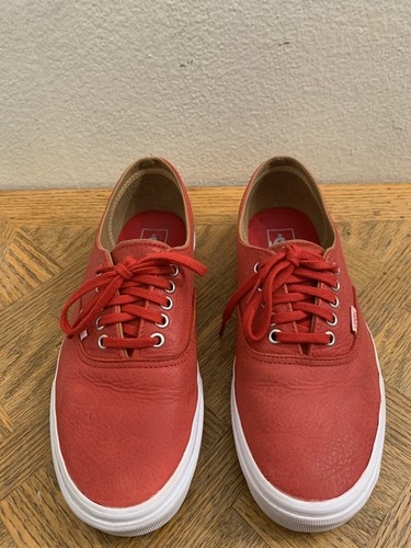 Vans Era Sport Red Leather Men's Size 9 