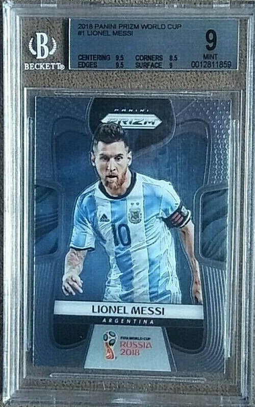 2018 Panini Prizm World Cup Lionel Messi Card #1 ~ BGS Graded 9 Mint