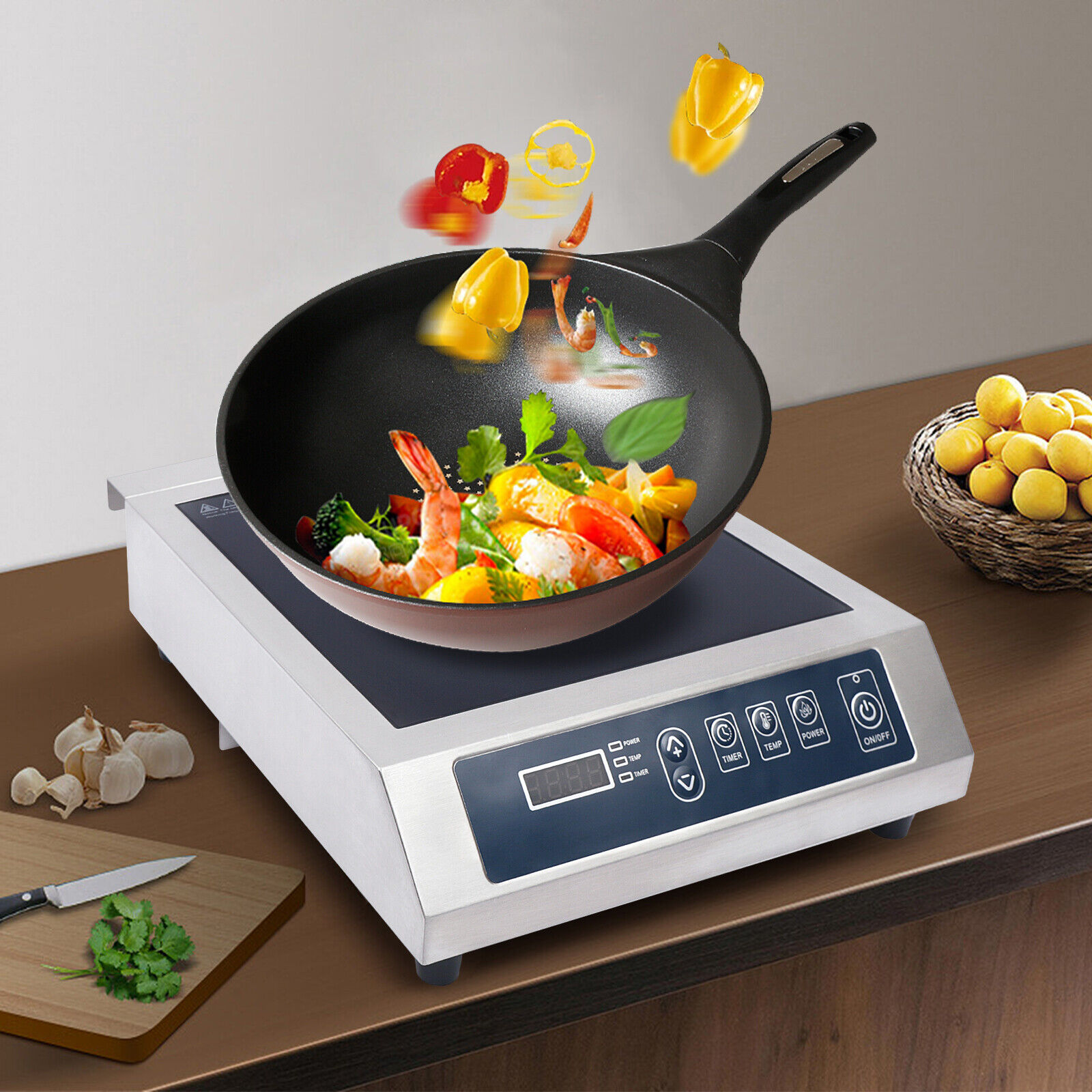 1800w Induction Cooktop 13-speed Adjustment Induction Hob For Countertop Kitchen
