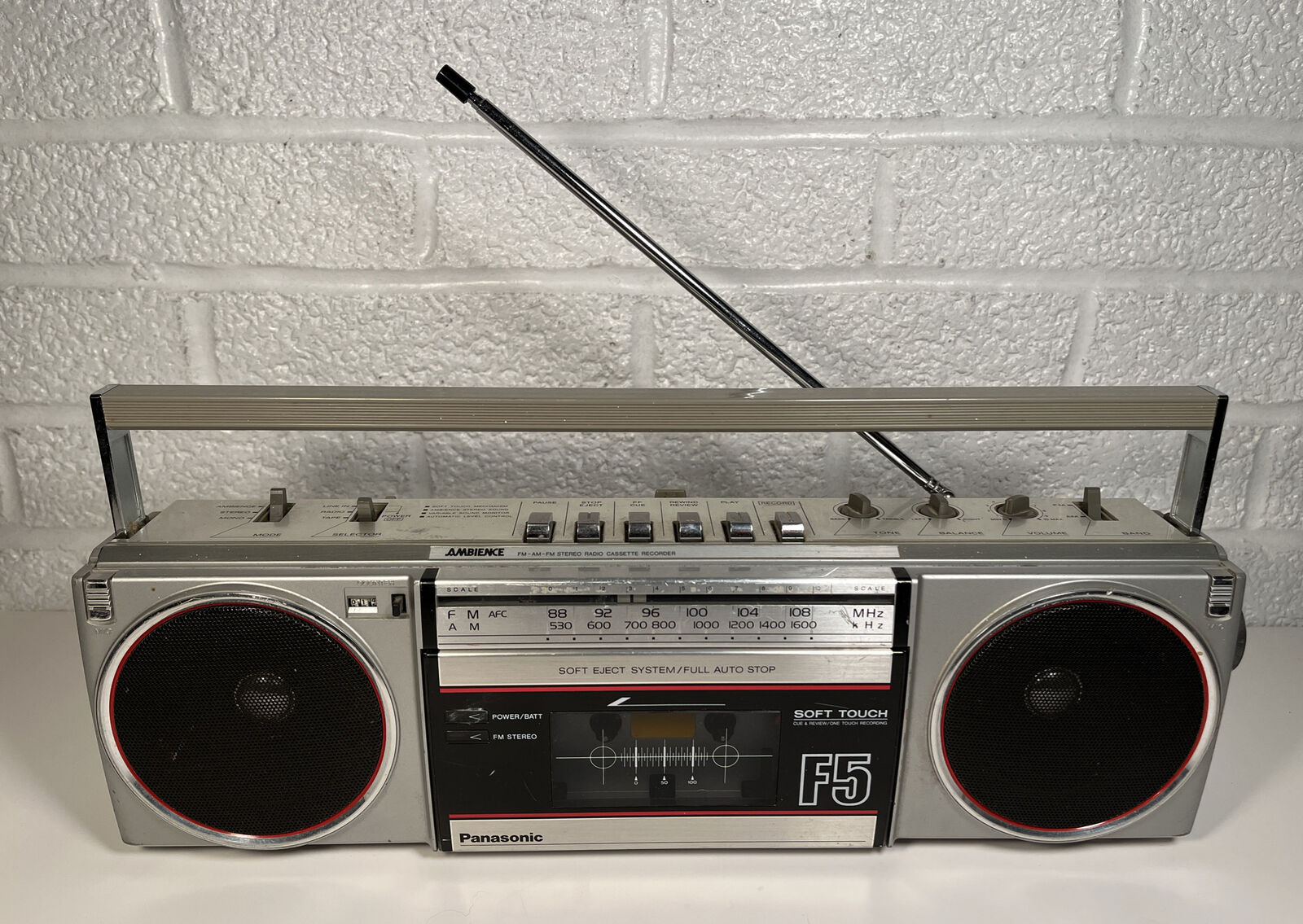 Inspireren draai taart Panasonic RX-F5 Boombox AM/FM Radio Cassette Player Ghetto Blaster Tested |  eBay