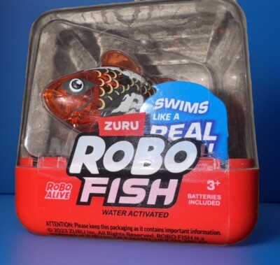 Zuru Robo Alive Fish Orange Swims Like a Real Fish (Batteries