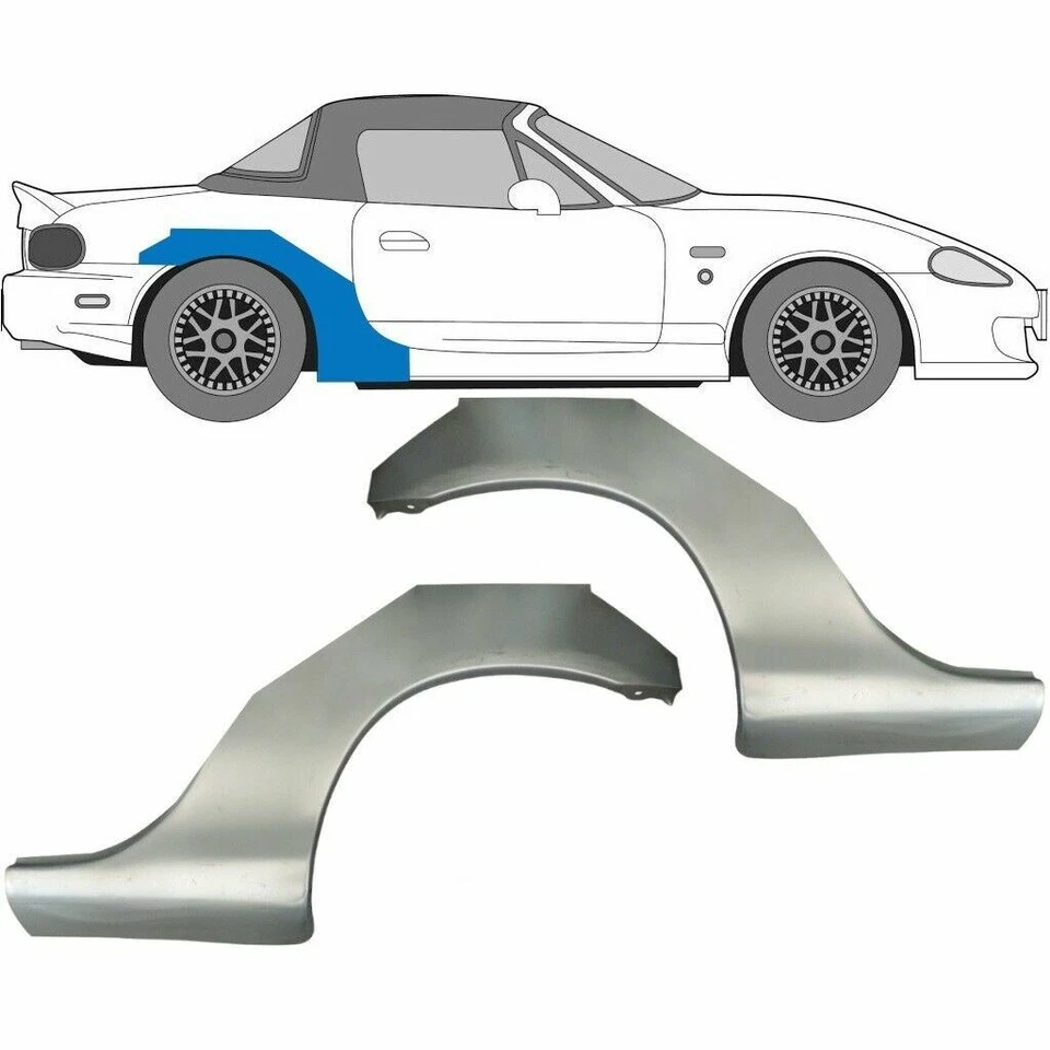 MAZDA MX-5 NB 1998-2005 Tôle de réparation Arrière / Paire - Photo 1/4