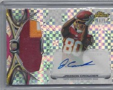 JAMISON CROWDER 2015 FINEST XFRACTOR JUMBO 3 COLOR RPA PATCH AUTO RC #D 9/20