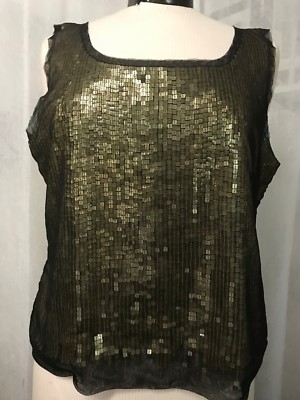 black and gold sequin top