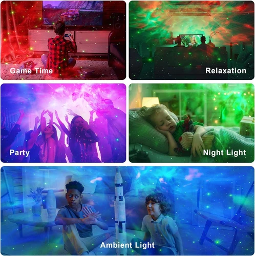 Lâmpada LED para projetor de astronauta luz noturna estrelada com controle remoto para decoração de casa - Foto 2 de 12
