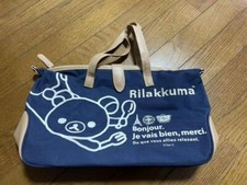 Rilakkuma Mini Boston Bag Blue 35 24 13cm Kawaii San-X 6108