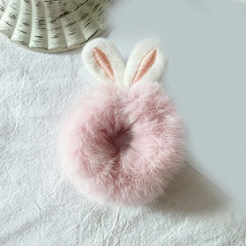 2X Plüsch Haargummi Hase Kaninchen Rabbit Mädchen Haarschmuck 15 Farben - Bild 21 von 21