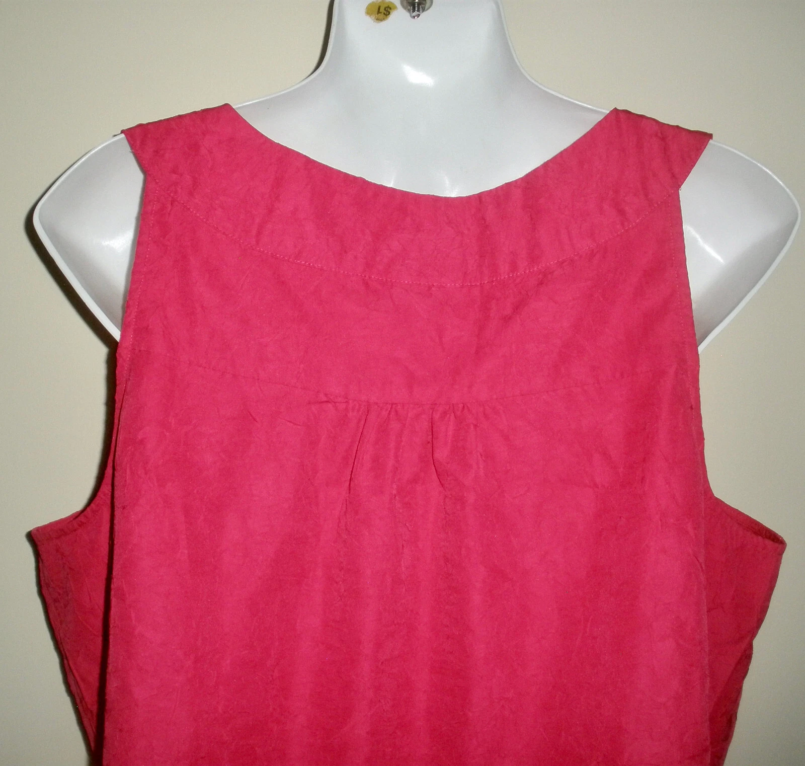 VETEMENTS #969 Abito donna 18 corsie Bryant Fushia magenta rosa tubino slip on