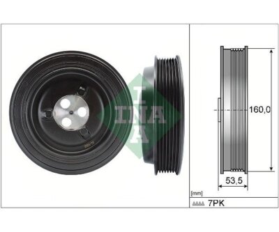 Pulley, Crankshaft INA 544013210 for Ford