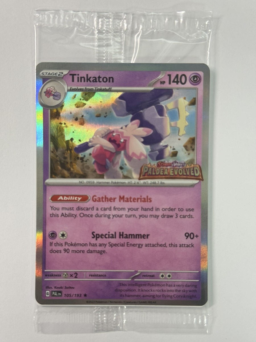 Europe Exclusive Tinkaton 105/193 Paldea Evolved Stamped Promo SEALED | eBay