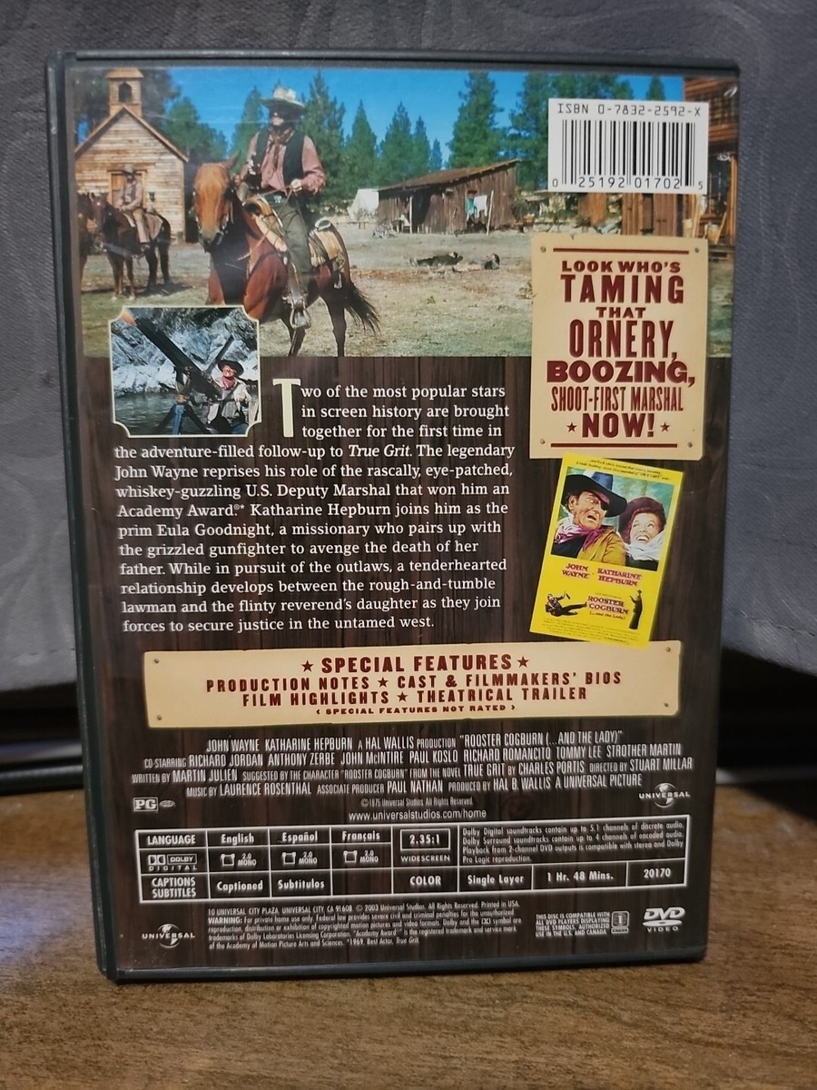 Rooster Coburn (And The Lady)- DVD - John Wayne Katherine Hepburn