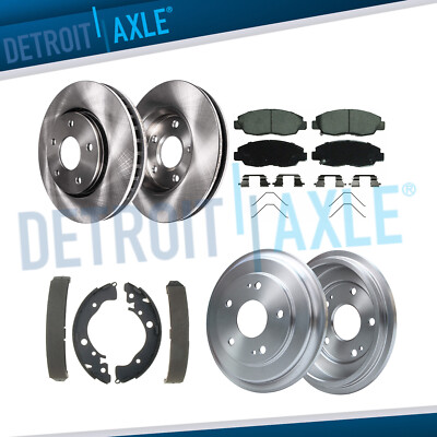 Rear Brake Drums Shoes 10.31" Front Brake Rotors & Pads Rear Drums & Shoes Kit For 2012-2015 Honda Civic Rear Car & Truck Brake Disc Rotors - Foto 3