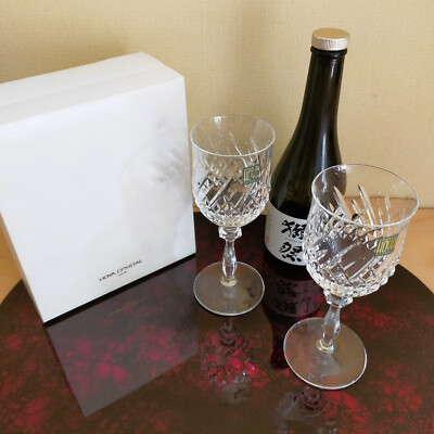 Vintage Hoya Crystal Japan Handcut Glass Pair ( wine glass