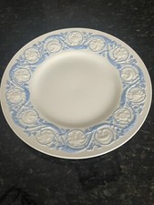Vintage  set of 2 Wedgwood Patrician Blue & white 10.5" DinnerPlates