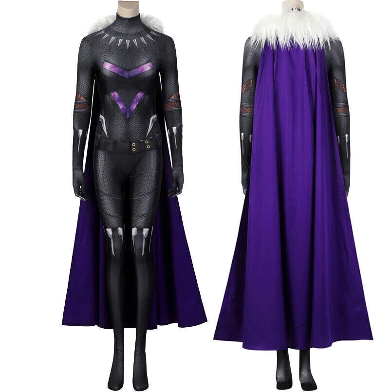 Черная пантера косплей комбинезон Wakanda навсегда Shuri полный костюм плащ Хэллоуин - Изображение 3 из 4