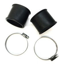 Unbranded 2-1/4" Black Rubber Hose and Clamp Set (2pcs) 50-70 W2 [Lot of 2] NOS