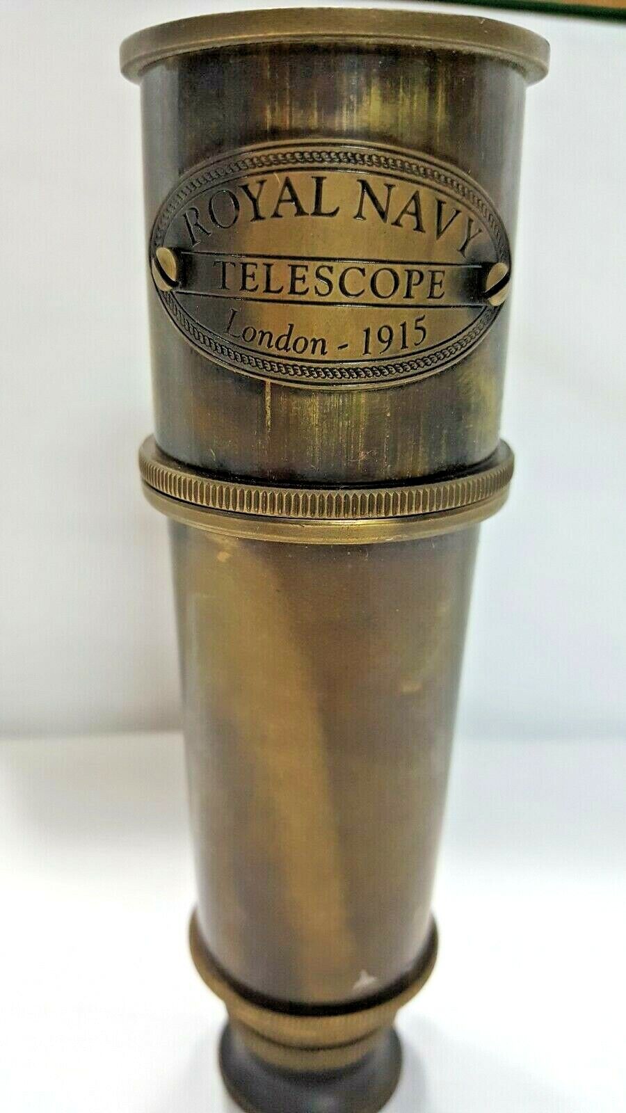 ROYAL NAVY LONDON 1915 Brass Telescope - A. Maspoli London with