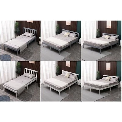 WestWood Single Double King Bed Solid Pine Frame Bedroom Furniture Low Foot End