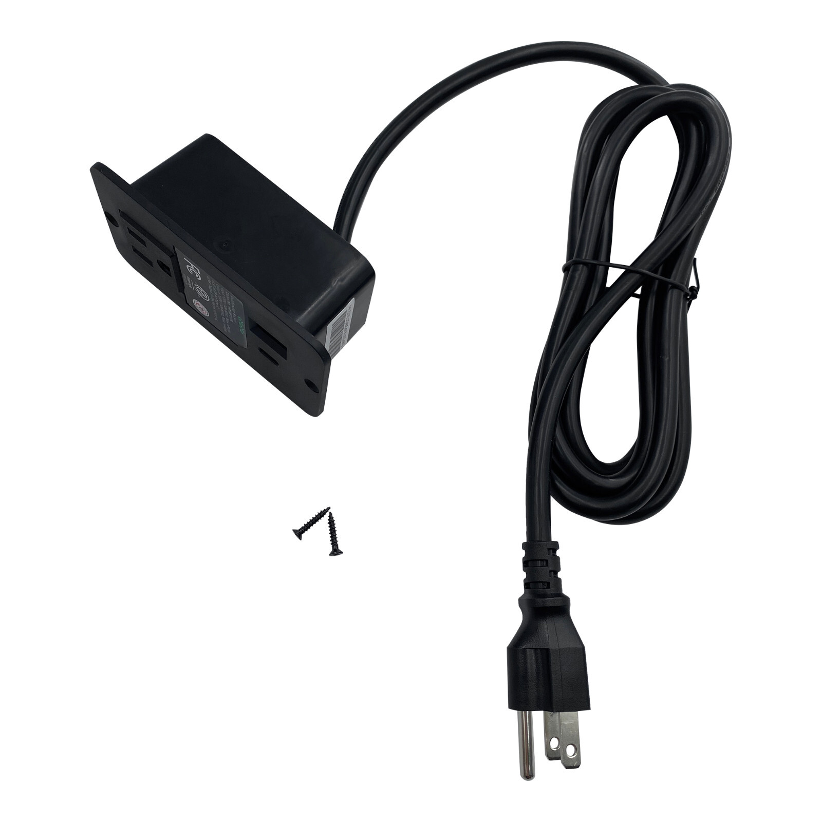 Emomo Single Outlet Recessed Multifunction Power Strip HX66P2UR for Recliner