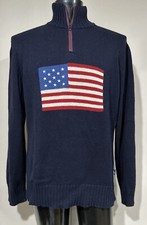 Current Polo Ralph Lauren Cotton Flag 1/4 Zip Pull Over Sweater Men s XL